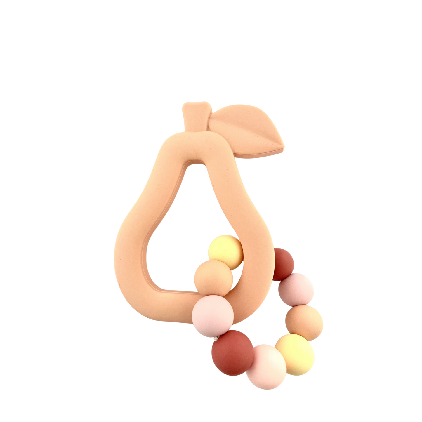 Silicone Pear Ring Teether Duo