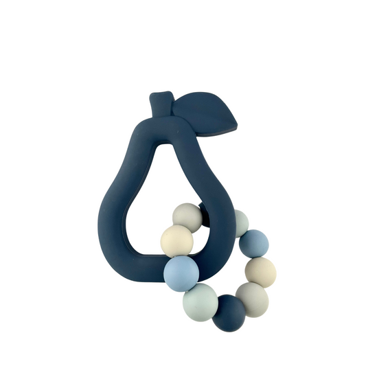 Silicone Pear Ring Teether Duo